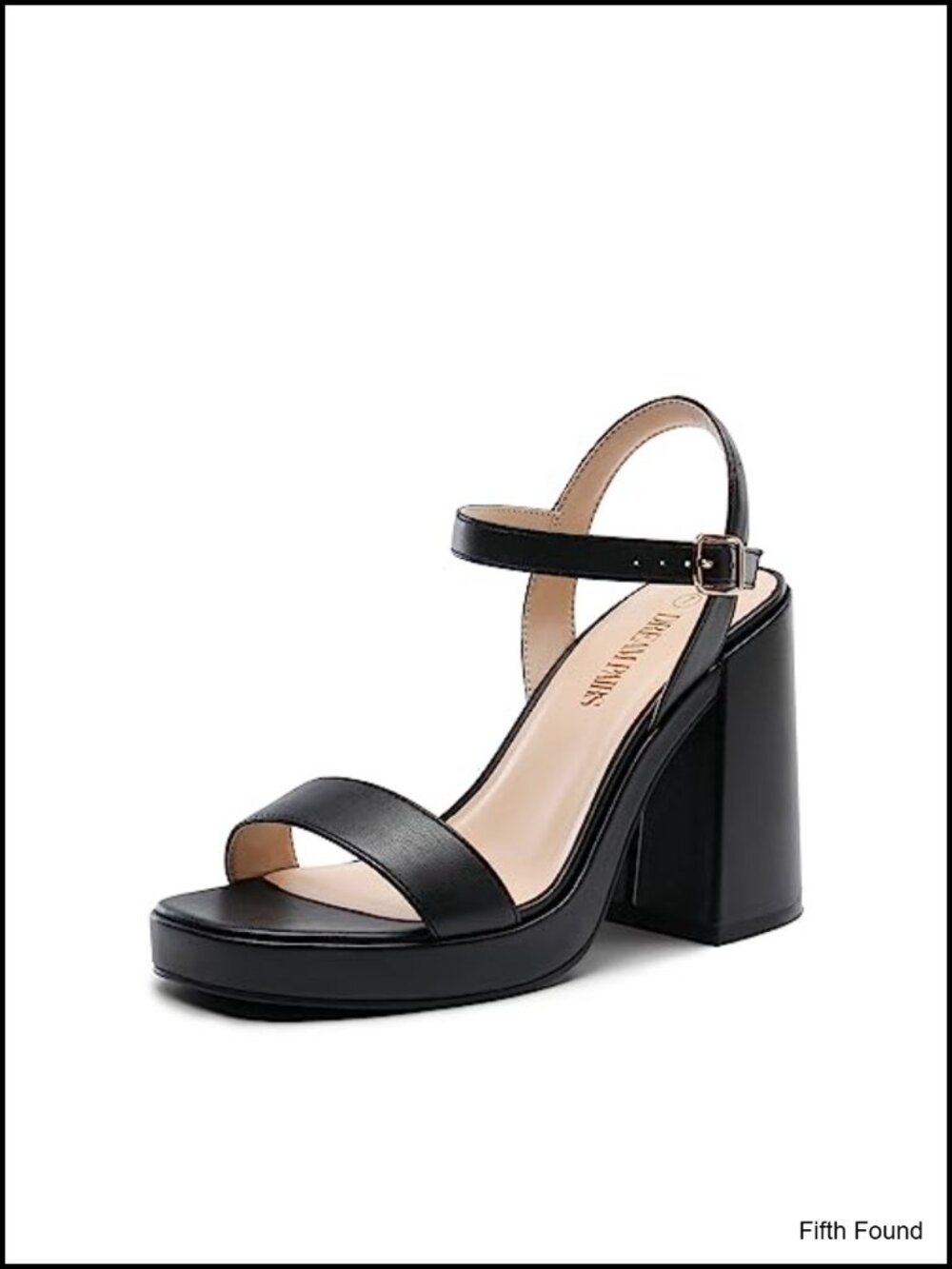 Block Heel Platform Sandals for Women Open Toe with Adjustable Strap